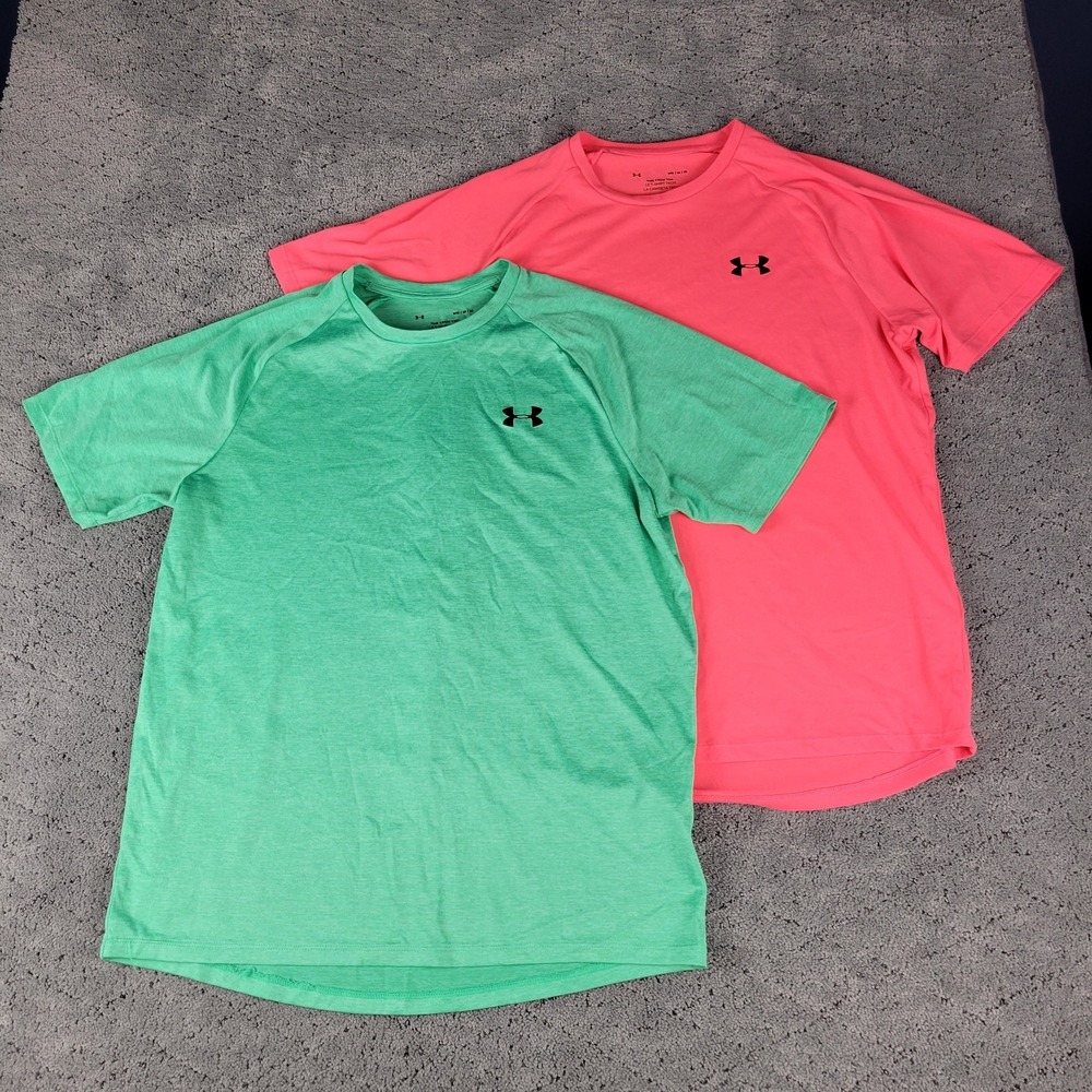 Under Armour Shirt Mens M Tech Tee Heatgear Loose Short Sleeve Lot of 2